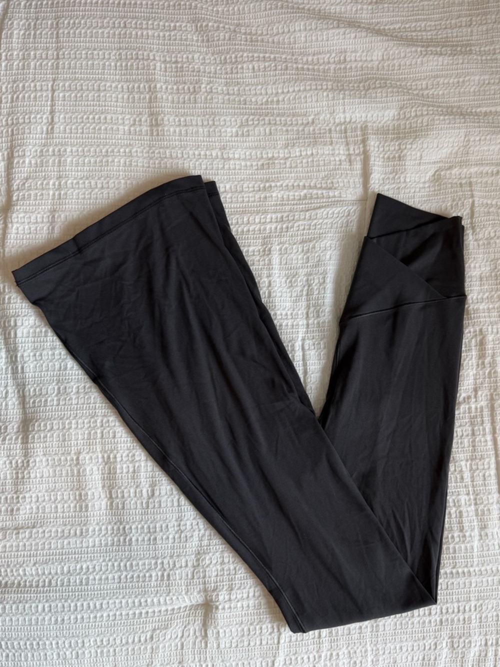 aerie grey cross over Flare Leggings